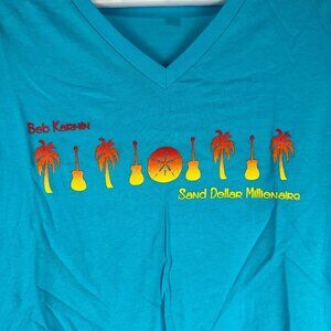 Bella MissyWomen's Sand Dollar Millionaire Short Sleeved T-Shirt Size L Blue